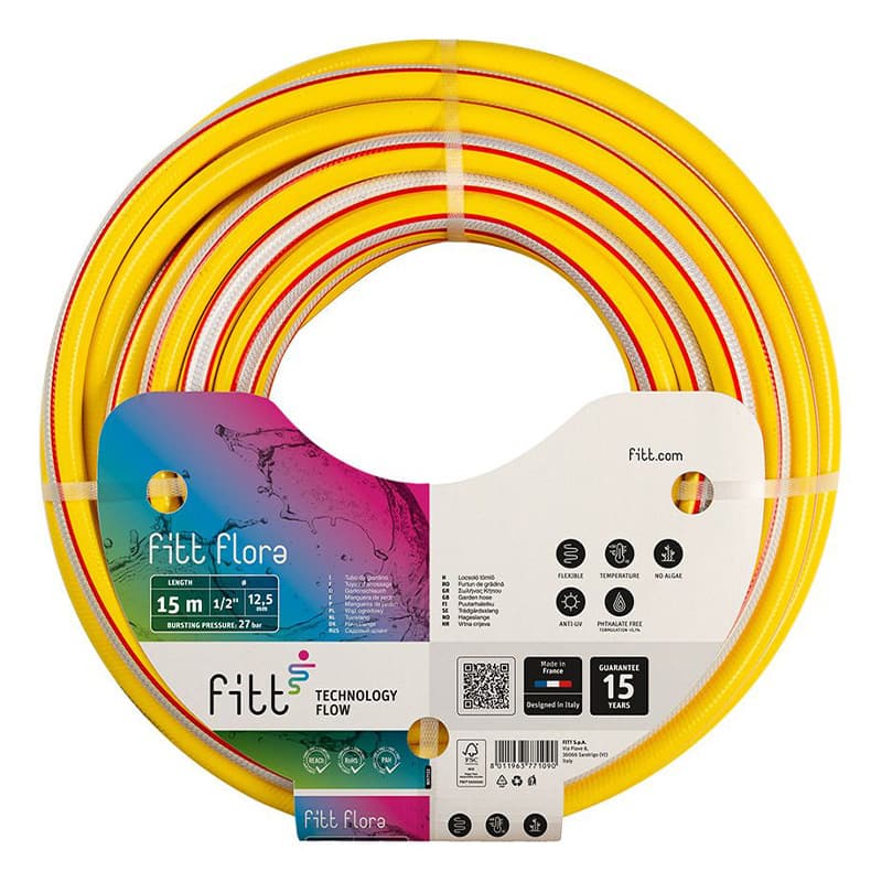 Tuyau d'Arrosage Fitt Flore - Ă15 Ă 25 mm - 25m Ă 25 mm