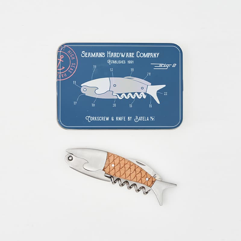 Coffret Tire-bouchon décapsuleur "Poisson" BATELA DECO