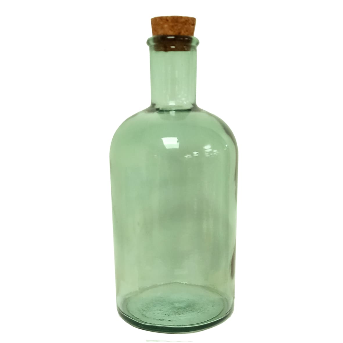 Bouteille en verre 100% recyclé 75ml avec bouchon liège