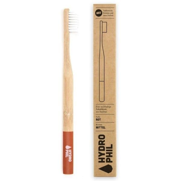 Brosse à dents en Bambou Adulte Médium Rouge HydroPhil® - Co