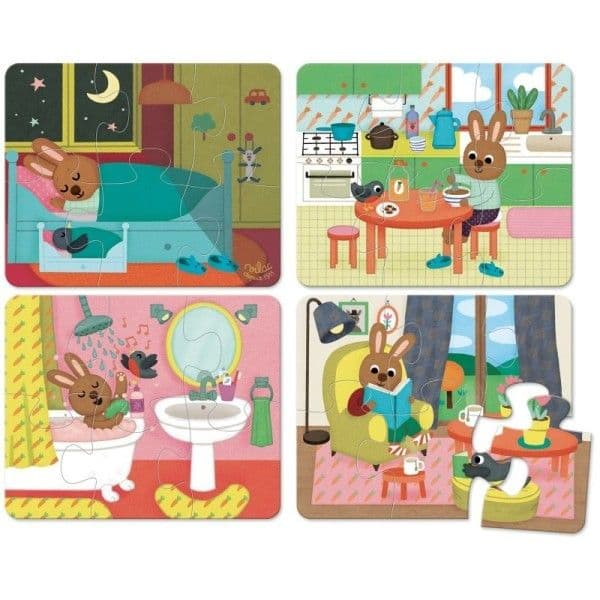 Set 4 Puzzles en bois 'A la Maison' Vilac® - Jouets puzzle en bois 2