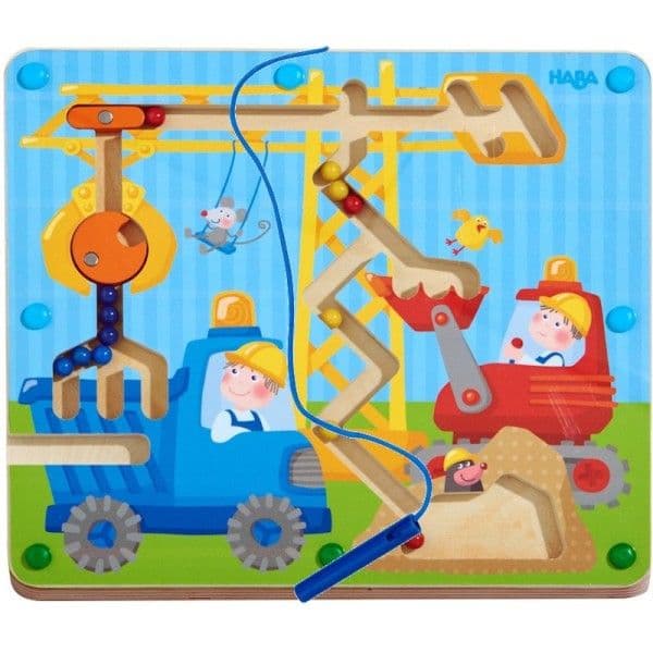 Jeu en bois Labyrinthe magnétique Sur le chantier HABA® - Circuit b