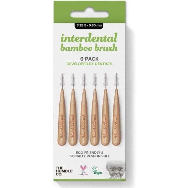 Pack 6 brosses inter-dentaire en Bambou The Humble® - Cosmétiques H