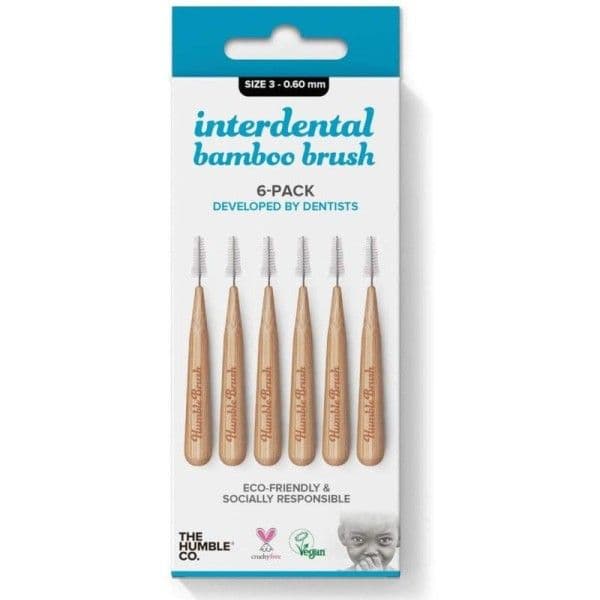 Pack 6 brosses inter-dentaire en Bambou The Humble® - Cosmétiques H
