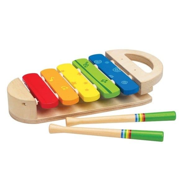 Instrument musique enfant Xylophone bébé 5 tons Bois Hape® - Jouets