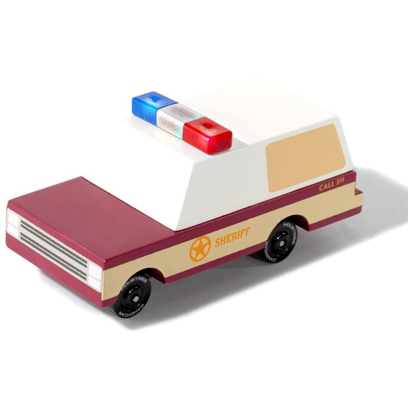 Petite voiture Pickup Truck Sheriff en bois Candycar®