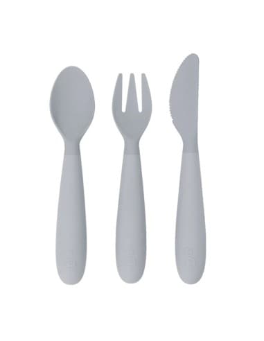 Premiers Couverts Cuillère, Fourchette et Couteau EZPZ Gris Gris