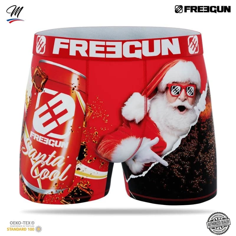 Freegun - Boxer Garçon Premium Collection de Noël Rouge 14-16 ans