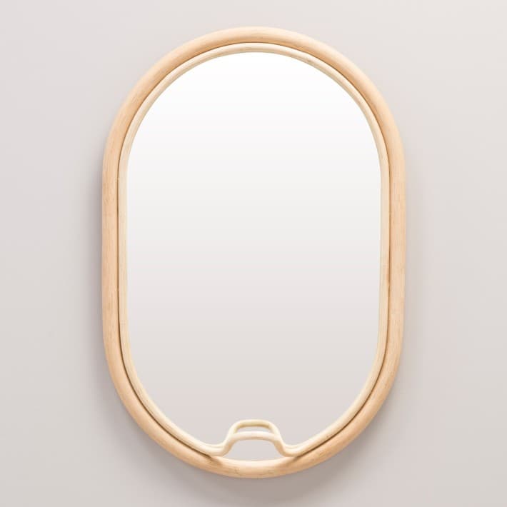 Miroir ovale en rotin Lasso