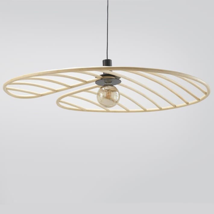 Suspension en rotin NYMPHEA grand modèle