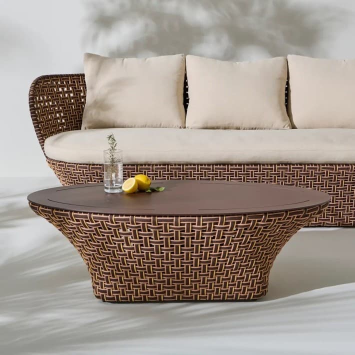 Table basse ovale outdoor TALI - Maxence Boisseau pour Orchid Edition