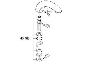 Grohe 45163000 Jeu de montage pour Robinetterie Grohe.