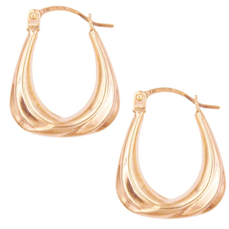 Boucles d'Oreilles Créoles - Or Jaune - Femme