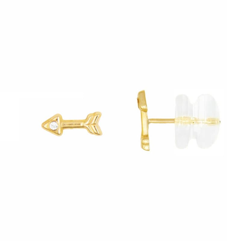 Boucles d'Oreilles Or Jaune Fleche