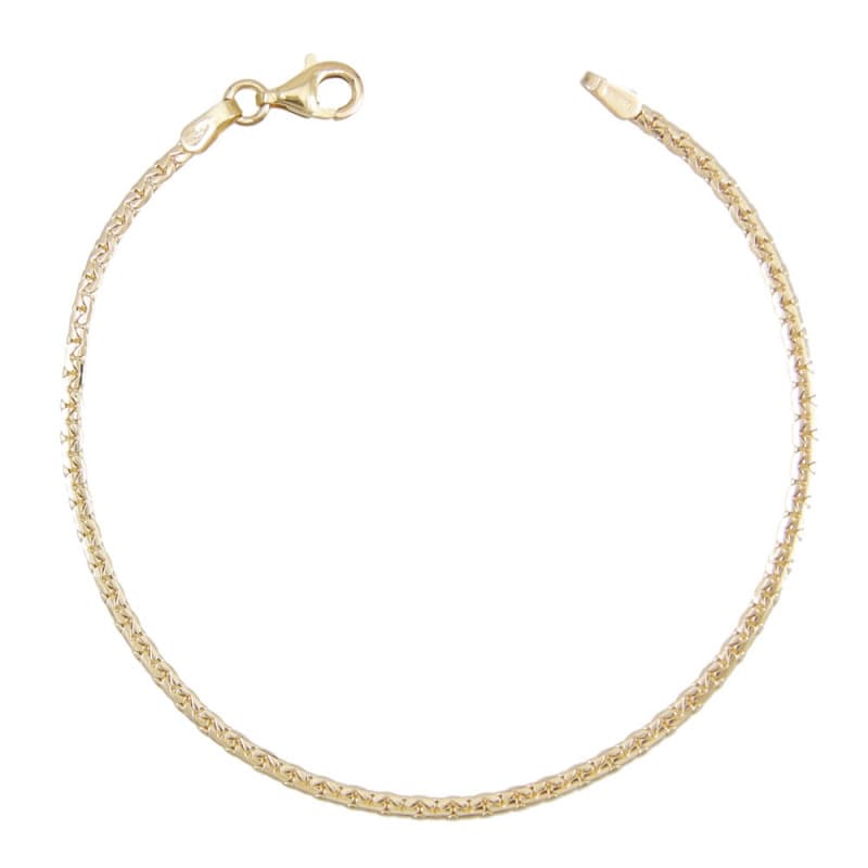 Bracelet Or 18 Carats 750/000 Maille Haricot Jaune - Femme