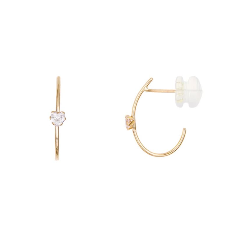 Boucles d\'Oreilles Or Jaune et Zirconiums