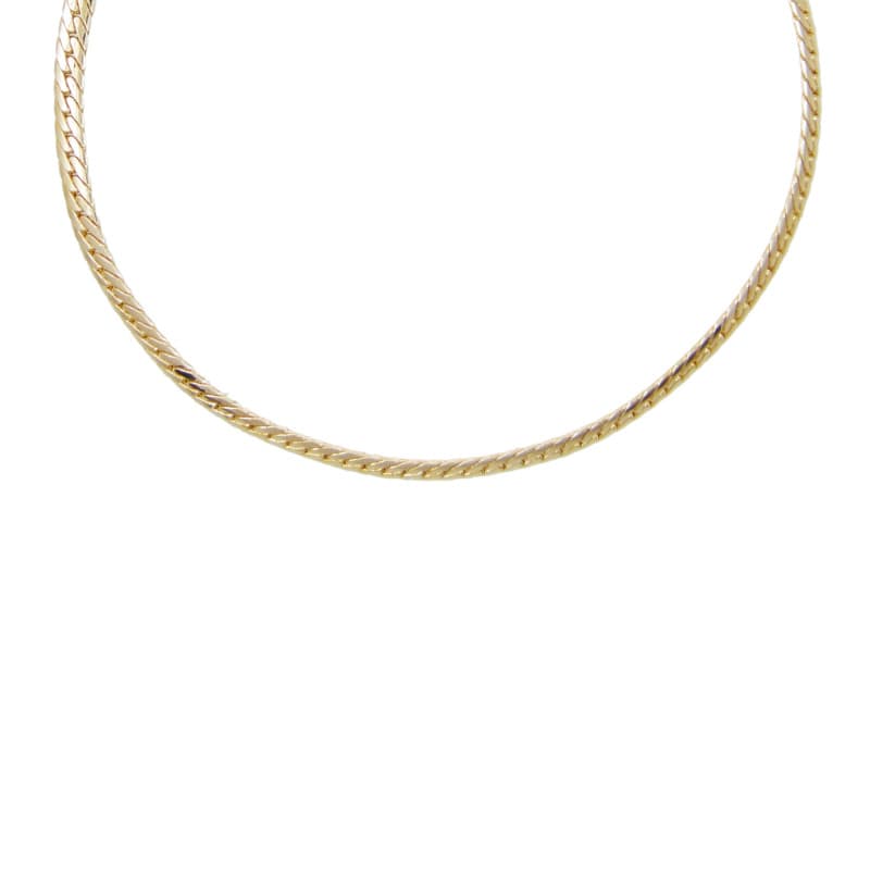 Collier Femme Maille Anglaise - Or Jaune