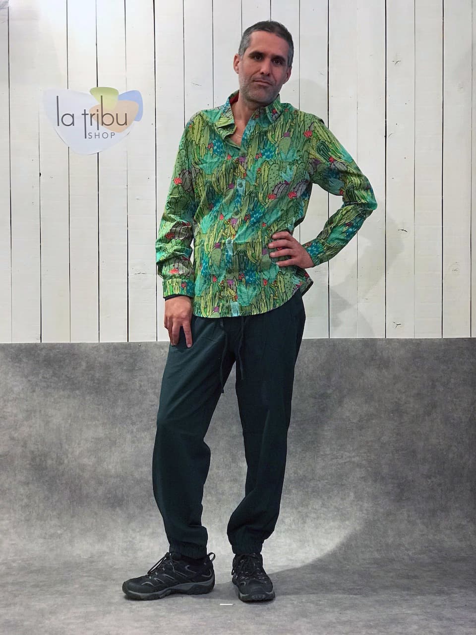 Chemise Kali-Yog homme Mangui (Cactus) - Triple Extra-large