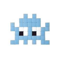 Mosaïque intérieur-extérieur INVADER Space Alien (3 versions disponibles) Bleu