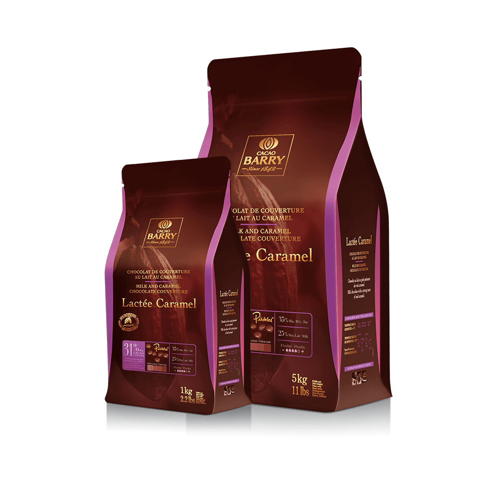 Chocolat lait de couverture Lactée Caramel 31% : Poids - 5 kg