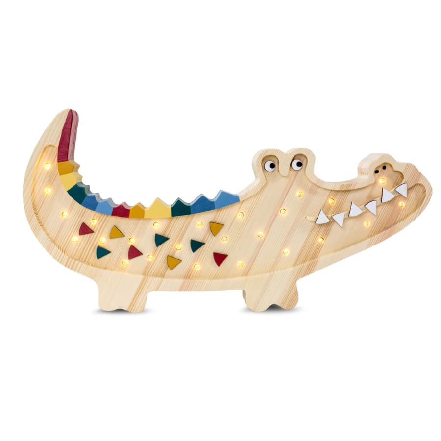 Lampe veilleuse en bois crocodile wood