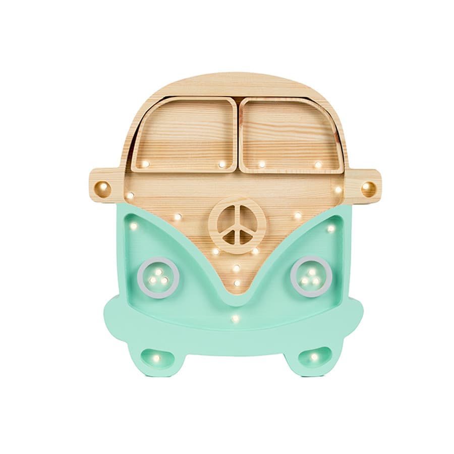 Lampe veilleuse en bois Van / menthe