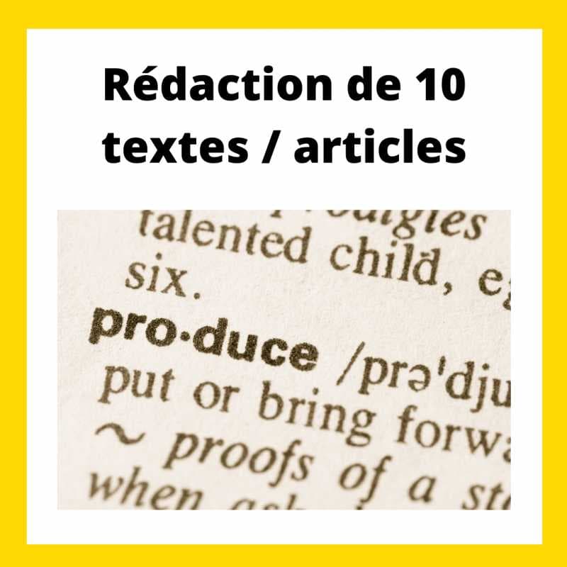 Rédaction de 10 textes de présentation d'articles