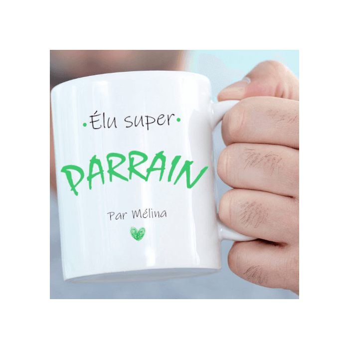 Mug super parrain personnalisable