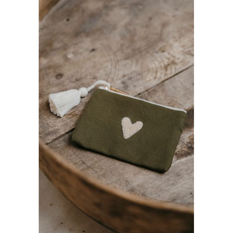 Pochette - love - vert foncé - zakuw