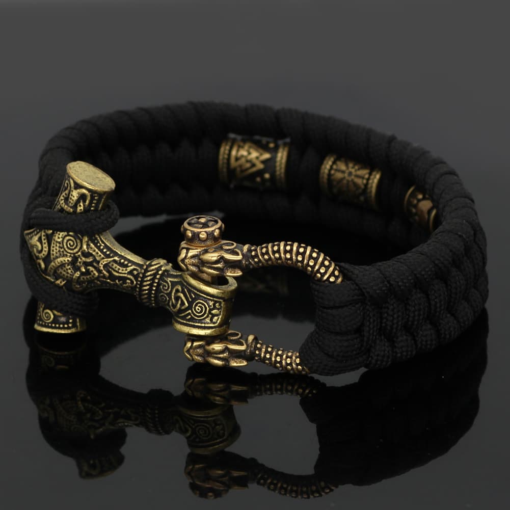 Bracelet viking Rune Mjolnir Scandinave - 21cm