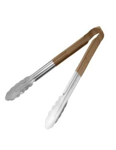 Pince de service Ă code couleur Hygiplas 300mm marron