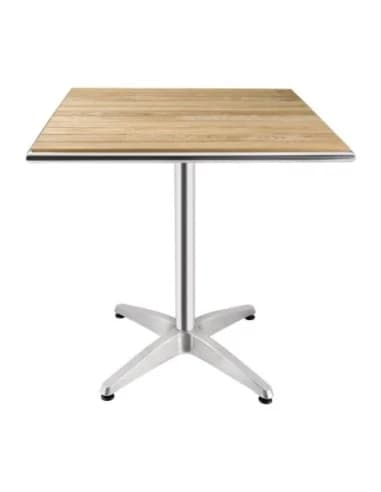 Table carrĂ©e en frĂȘne Bolero 700mm